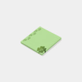 St. Patricks Day Kleeblatt Post-it Klebezettel (angewinkelt)