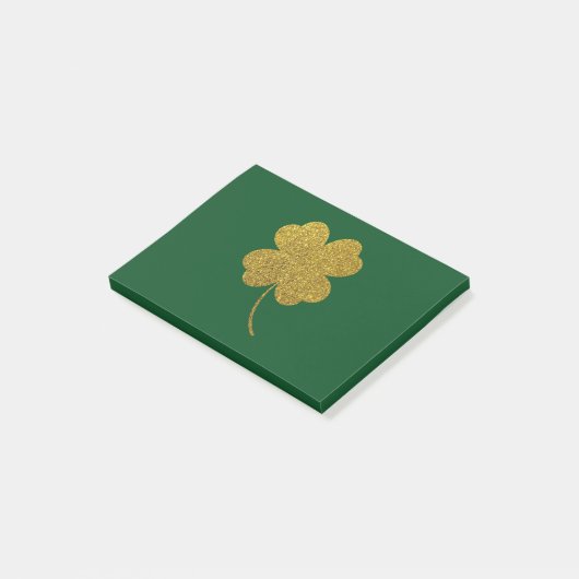 St. Patrick's Day Kleeblatt Post-it Klebezettel (angewinkelt)