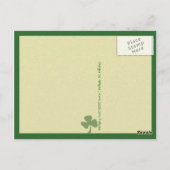St. Patrick's Day Kleeblatt Postkarte (Rückseite)