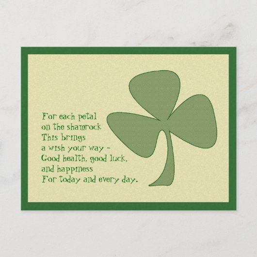 St. Patrick's Day Kleeblatt Postkarte (Vorderseite)