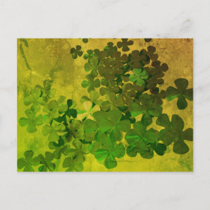 St. Patrick's Day Kleeblatt Postkarte