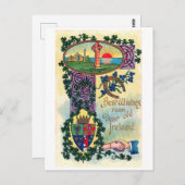 St. Patrick's Day, Kleeblatt Postkarte (Vorne/Hinten)