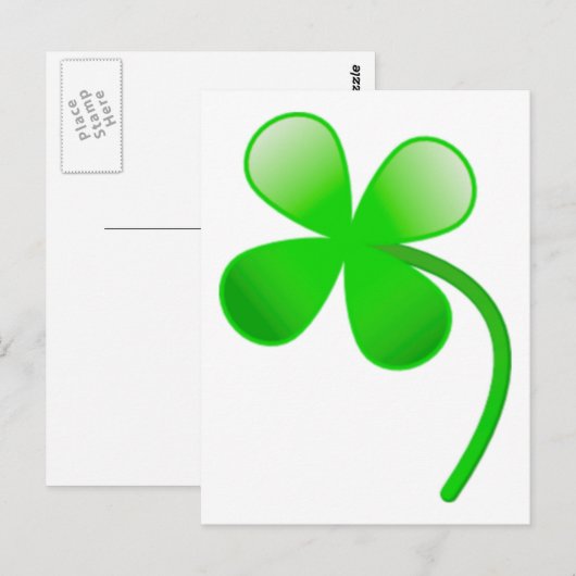St. Patrick's Day Kleeblatt Postkarte (Vorne/Hinten)