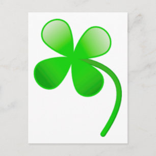 St. Patrick's Day Kleeblatt Postkarte
