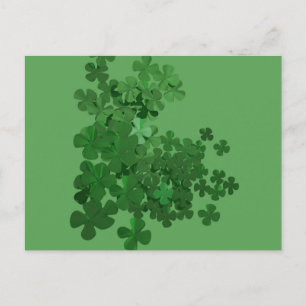 St. Patrick's Day Kleeblatt Postkarte