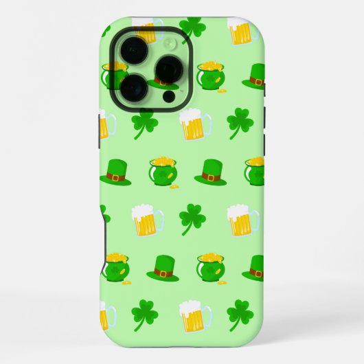St. Patrick's Day Kleeblatt Pot of Gold Beer iPhone Hülle (Rückseite)
