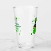 St. Patrick's Day Kleeblatt Pot of Gold Black Cat Glas (Links)