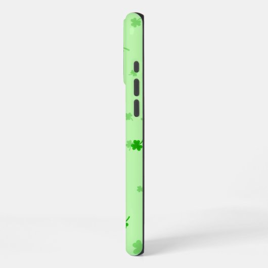 St. Patrick's Day Kleeblatt Pot of Gold Black Cat iPhone Hülle (Linke Seite)