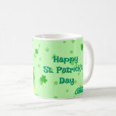St. Patrick's Day Kleeblatt Pot of Gold Black Cat Kaffeetasse (VorderseiteRechts)