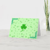 St. Patrick's Day Kleeblatt Pot of Gold Black Cat Karte (Rückseite)