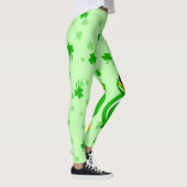 St. Patrick's Day Kleeblatt Pot of Gold Black Cat Leggings (Rechts)