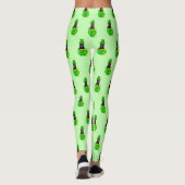 St. Patrick's Day Kleeblatt Pot of Gold Black Cat Leggings (Rückseite)