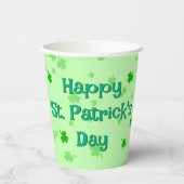 St. Patrick's Day Kleeblatt Pot of Gold Black Cat Pappbecher (Links)