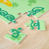 St. Patrick's Day Kleeblatt Pot of Gold Black Cat Puzzle (Seite)