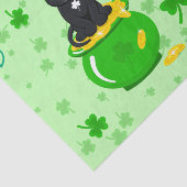 St. Patrick's Day Kleeblatt Pot of Gold Black Cat Seidenpapier (Ausschnitt)