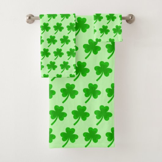 St. Patrick's Day Kleeblatt Pot of Gold Celtic Kno Badhandtuch Set (Insitu)