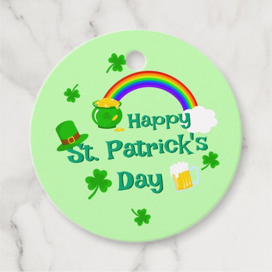 St. Patrick's Day Kleeblatt Pot of Gold Celtic Kno Geschenkanhänger (Vorderseite)