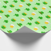 St. Patrick's Day Kleeblatt Pot of Gold Celtic Kno Geschenkpapier (Ecke)