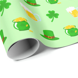 St. Patrick's Day Kleeblatt Pot of Gold Celtic Kno Geschenkpapier