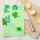 St. Patrick's Day Kleeblatt Pot of Gold Celtic Kno Geschirrtuch (Viertel Falte)