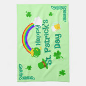 St. Patrick's Day Kleeblatt Pot of Gold Celtic Kno Geschirrtuch (Vertikal)