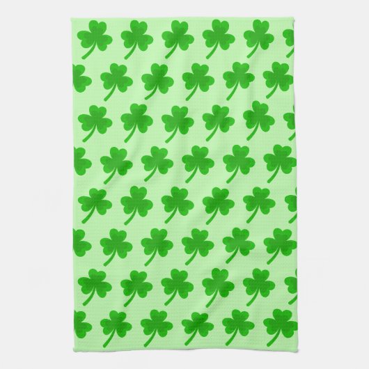 St. Patrick's Day Kleeblatt Pot of Gold Celtic Kno Geschirrtuch (Vertikal)