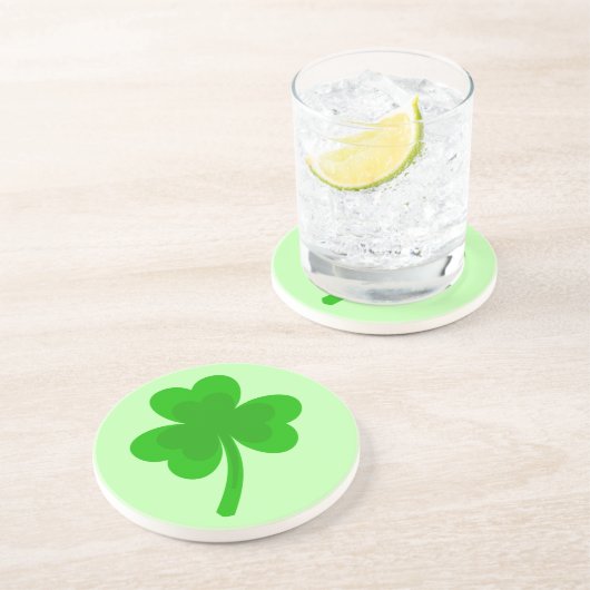 St. Patrick's Day Kleeblatt Pot of Gold Celtic Kno Getränkeuntersetzer (Seite)