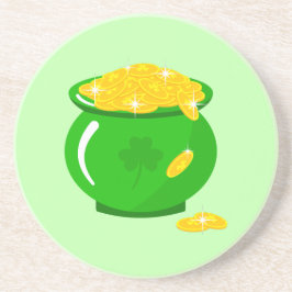 St. Patrick's Day Kleeblatt Pot of Gold Celtic Kno Getränkeuntersetzer