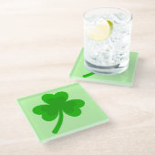 St. Patrick's Day Kleeblatt Pot of Gold Celtic Kno Glasuntersetzer (Schrägansicht)