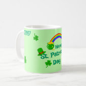 St. Patrick's Day Kleeblatt Pot of Gold Celtic Kno Kaffeetasse (Vorderseite Links)