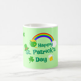 St. Patrick's Day Kleeblatt Pot of Gold Celtic Kno Kaffeetasse