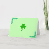 St. Patrick's Day Kleeblatt Pot of Gold Celtic Kno Karte (Rückseite)