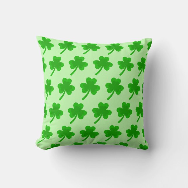 St. Patrick's Day Kleeblatt Pot of Gold Celtic Kno Kissen (Vorderseite)