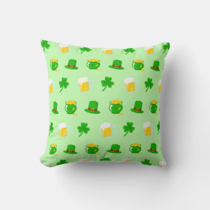 St. Patrick's Day Kleeblatt Pot of Gold Celtic Kno Kissen