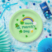 St. Patrick's Day Kleeblatt Pot of Gold Celtic Kno Pappteller (Party)