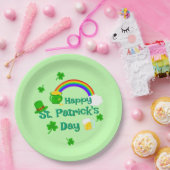 St. Patrick's Day Kleeblatt Pot of Gold Celtic Kno Pappteller (Party)