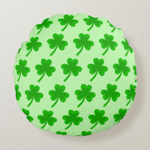 St. Patrick's Day Kleeblatt Pot of Gold Celtic Kno Rundes Kissen