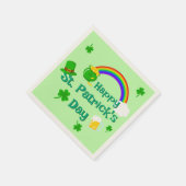 St. Patrick's Day Kleeblatt Pot of Gold Celtic Kno Serviette (Ecke)