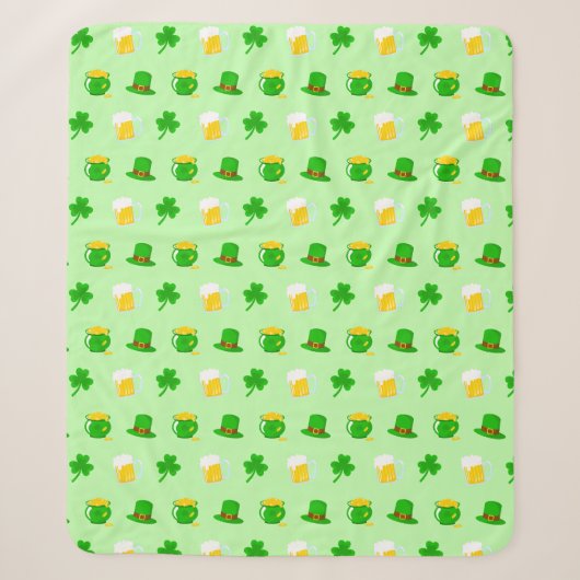 St. Patrick's Day Kleeblatt Pot of Gold Celtic Kno Sherpadecke (Vorderseite)