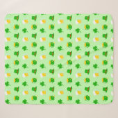 St. Patrick's Day Kleeblatt Pot of Gold Celtic Kno Sherpadecke (Vorderseite (Horizontal))