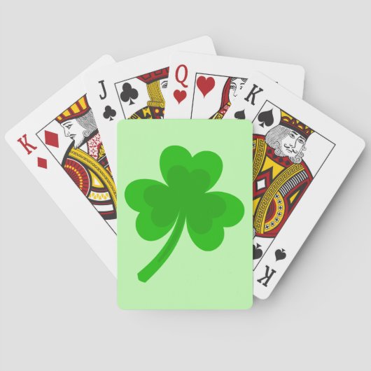 St. Patrick's Day Kleeblatt Pot of Gold Celtic Kno Spielkarten (Rückseite)