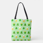 St. Patrick's Day Kleeblatt Pot of Gold Celtic Kno Tasche (Rückseite)