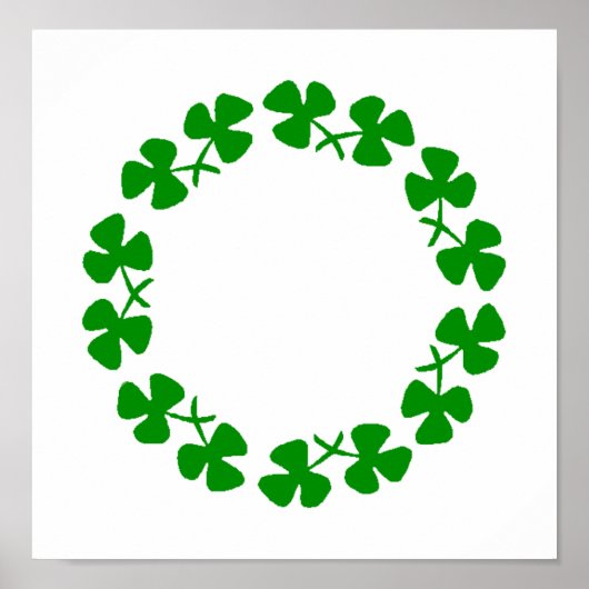 St. Patrick's Day Kleeblatt Ring Poster (Vorne)