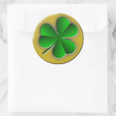 St Patricks Day Kleeblatt Round Stickers (Tasche)