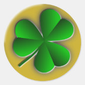 St Patricks Day Kleeblatt Round Stickers (Vorderseite)