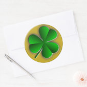 St Patricks Day Kleeblatt Round Stickers (Umschlag)