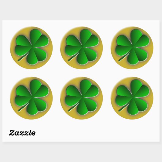 St Patricks Day Kleeblatt Round Stickers (Blatt)
