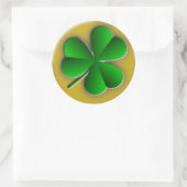 St Patricks Day Kleeblatt Round Stickers (Tasche)