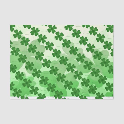 St Patricks Day Kleeblatt Seidenpapier (Vorderseite)