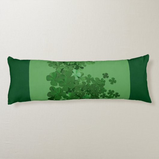 St. Patrick's Day Kleeblatt Seitenschläferkissen (Rückseite)